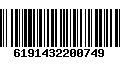 Código de Barras 6191432200749