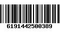 Código de Barras 6191442500389