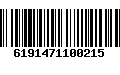 Código de Barras 6191471100215