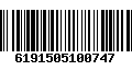 Código de Barras 6191505100747