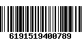 Código de Barras 6191519400789