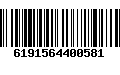 Código de Barras 6191564400581