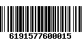 Código de Barras 6191577600015