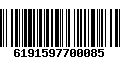 Código de Barras 6191597700085