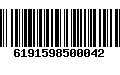 Código de Barras 6191598500042