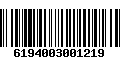 Código de Barras 6194003001219