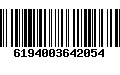 Código de Barras 6194003642054