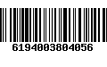 Código de Barras 6194003804056