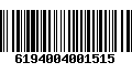 Código de Barras 6194004001515