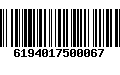 Código de Barras 6194017500067