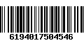Código de Barras 6194017504546