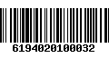 Código de Barras 6194020100032