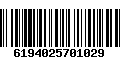 Código de Barras 6194025701029