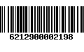 Código de Barras 6212900002198