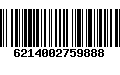 Código de Barras 6214002759888