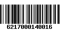 Código de Barras 6217000140016