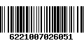 Código de Barras 6221007026051