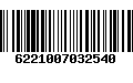 Código de Barras 6221007032540