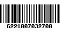 Código de Barras 6221007032700