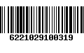 Código de Barras 6221029100319