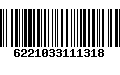 Código de Barras 6221033111318