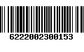 Código de Barras 6222002300153