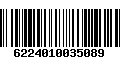 Código de Barras 6224010035089