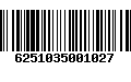 Código de Barras 6251035001027