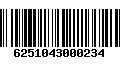 Código de Barras 6251043000234