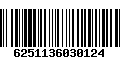 Código de Barras 6251136030124