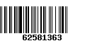 Código de Barras 62581363