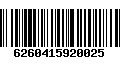 Código de Barras 6260415920025