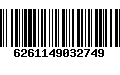 Código de Barras 6261149032749