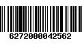 Código de Barras 6272000042562