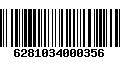 Código de Barras 6281034000356