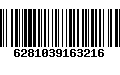 Código de Barras 6281039163216