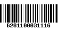 Código de Barras 6281100031116