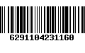 Código de Barras 6291104231160