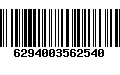 Código de Barras 6294003562540