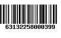 Código de Barras 63132258000399