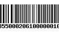 Código de Barras 63550002061000000100