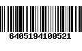 Código de Barras 6405194100521