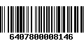 Código de Barras 6407800008146