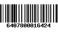 Código de Barras 6407800016424