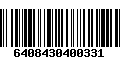 Código de Barras 6408430400331