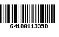 Código de Barras 64100113350