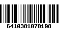 Código de Barras 6410381070198