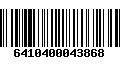 Código de Barras 6410400043868