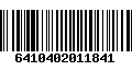 Código de Barras 6410402011841