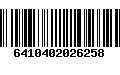 Código de Barras 6410402026258